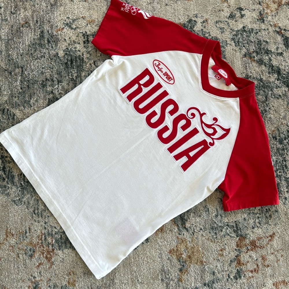 Bosco Sport Russian Olympic Team T-Shirt. Size L Junior Girls = Size S Women